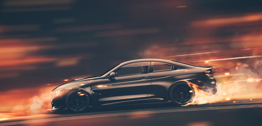 High speed black sports car(ParabolStudio)S