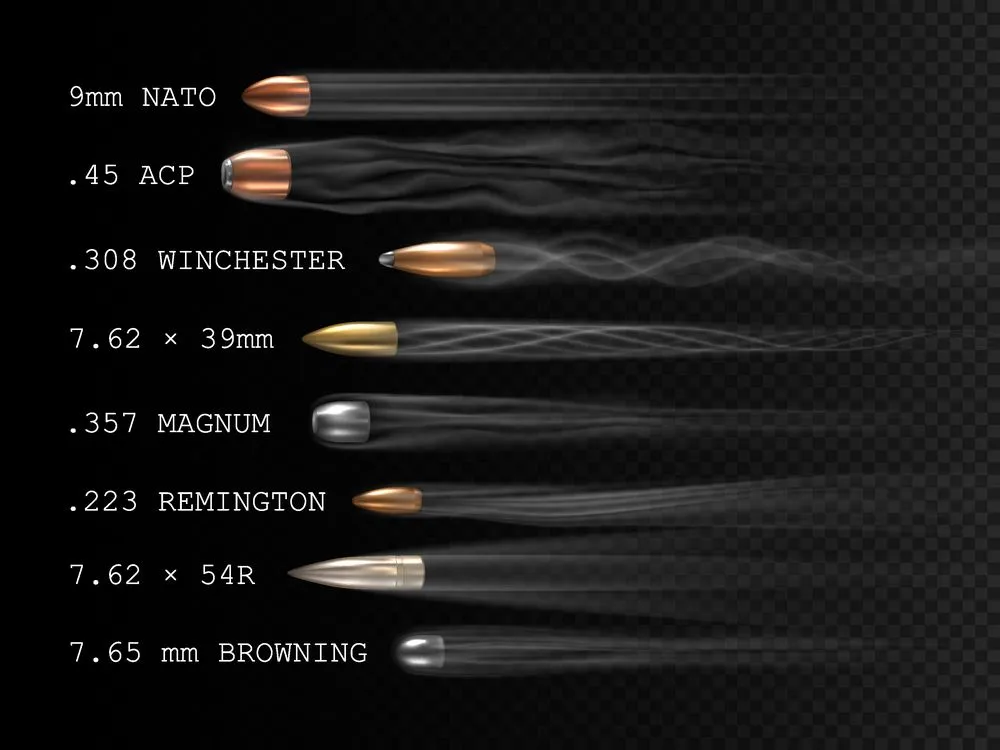 Size and projectile of different bullets (Credits: Oleksandr Khoma/Shutterstock)