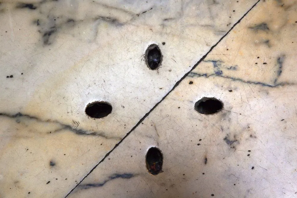 Holes acting s drains during rain. Credit: Bill Perry/shutterstock