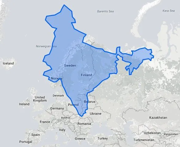 Credit: The True Size