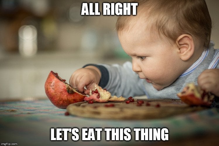 kid eating meme