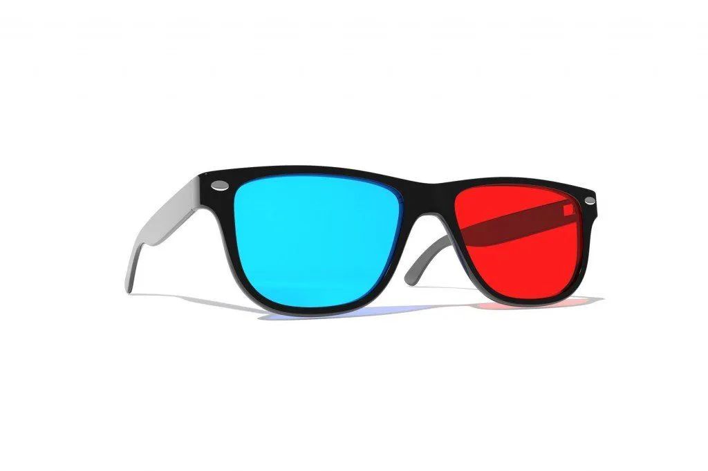 3d glasses isolated on white background