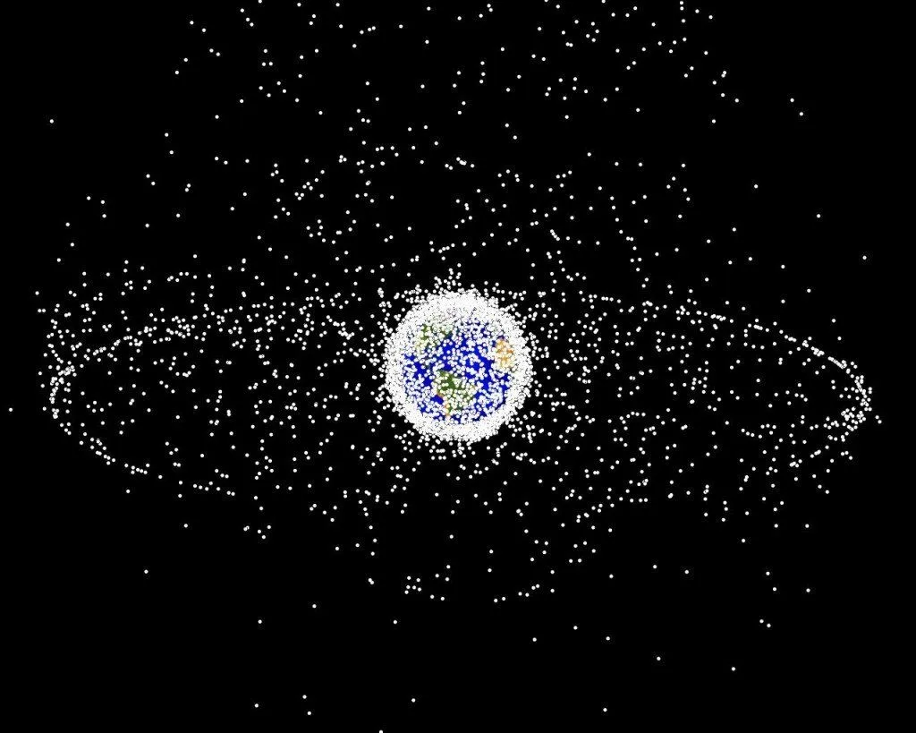 space debris photo by NASA