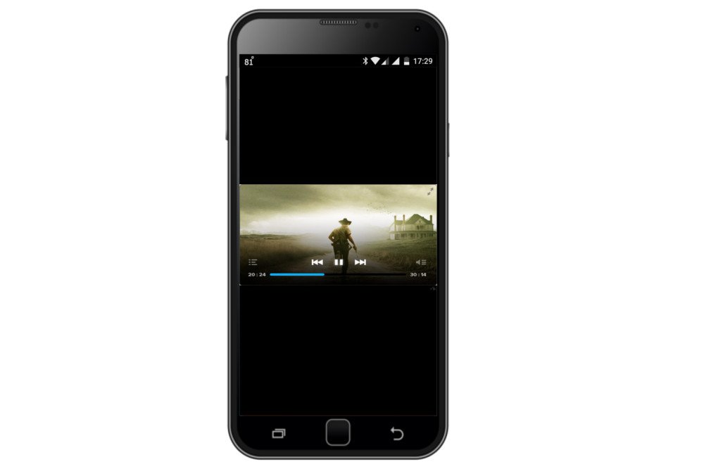 playing video in portrait mode in smartphone