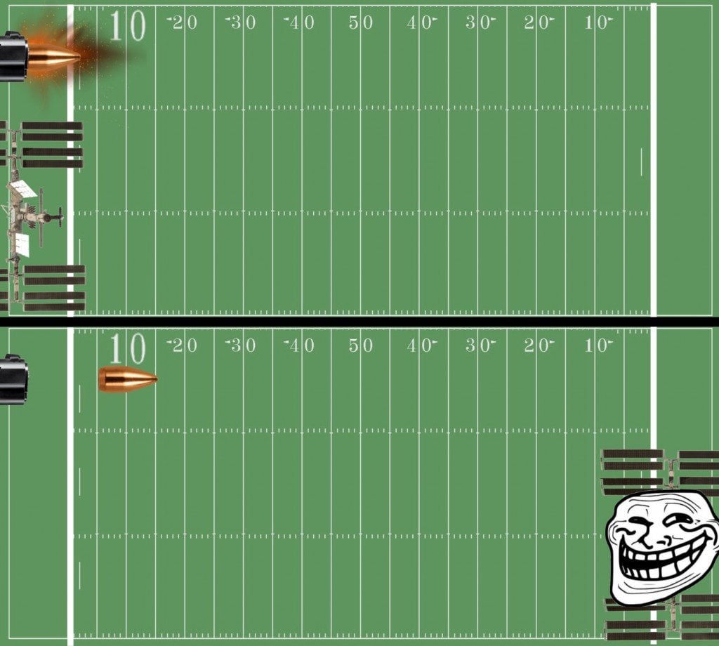 ISS vs bullet race meme