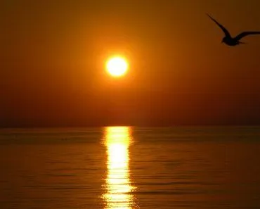 Sunset reclection over water