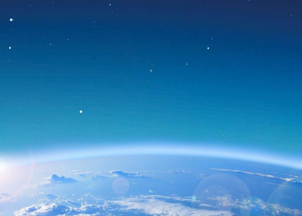 view of Earth atmosphere from space