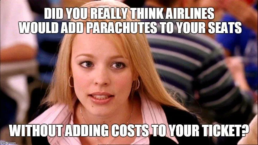 Why Don’t Commercial Airplanes Have Parachutes For All Their Passengers?