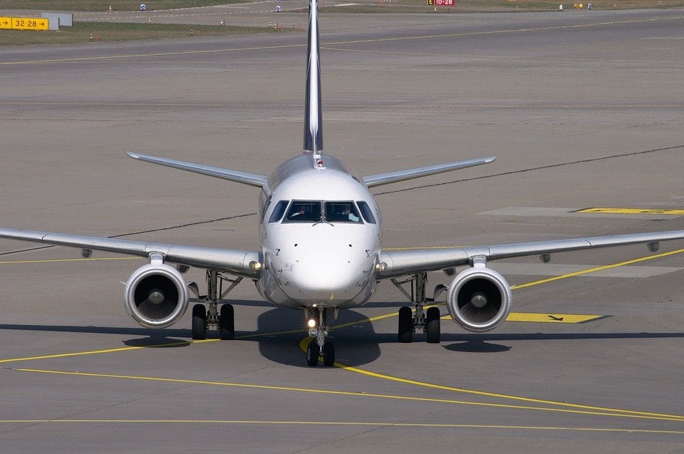 Airplane front view