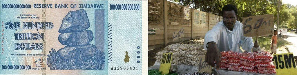 Yep, you read that right. One hundred trillion dollars. (Photo Credit : Reserve Bank of Zimbabwe / Wikimedia Commons)