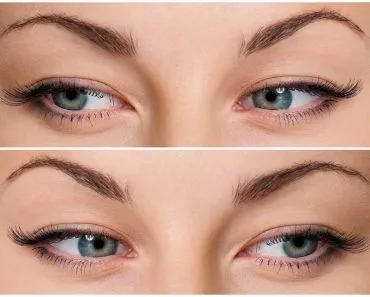 Close up of beautiful woman grey eyes Saccadic Masking.