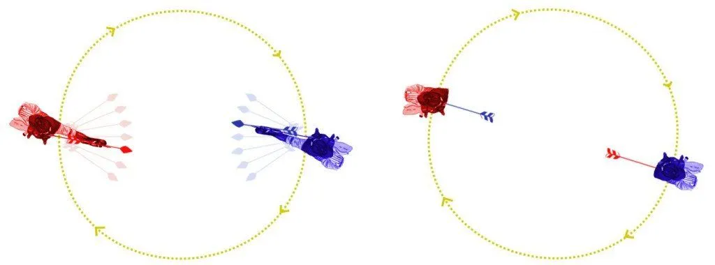 Gravitational waves as dispersed arrows