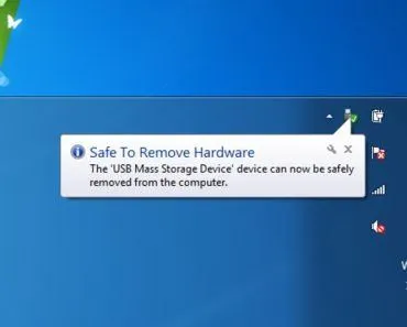Safe to remove hardware.