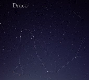The constellation Draco, the dragon
