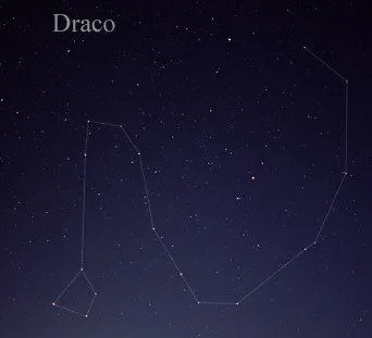The constellation Draco, the dragon