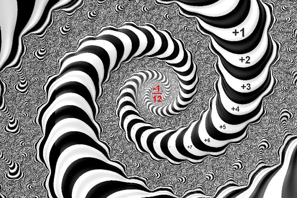 Ramanujan Infinite Series: How The Sum 1+2+3+4+... = -1/12?