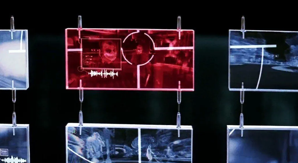 The Joker’s location was disclosed when he spoke within the range of a cell phone. (Photo Credit: The Dark Knight (film) / Warner Bros. Pictures)