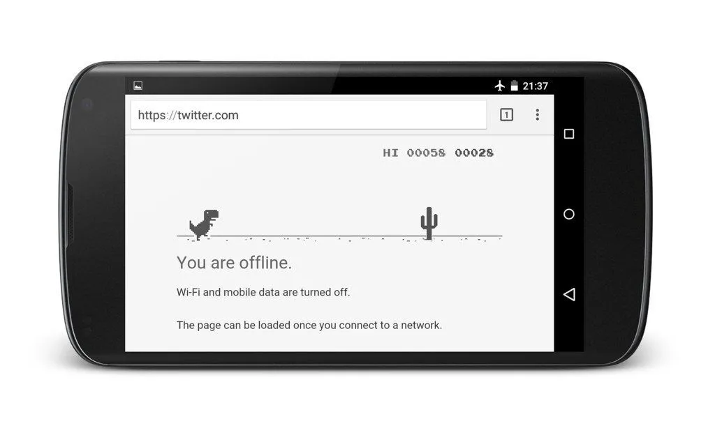 Google chrome dinosaur game