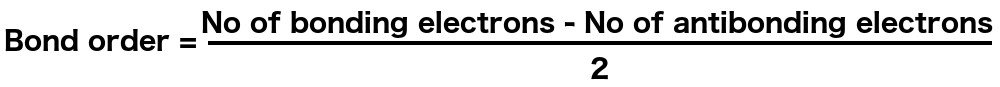 Bond order formula expression