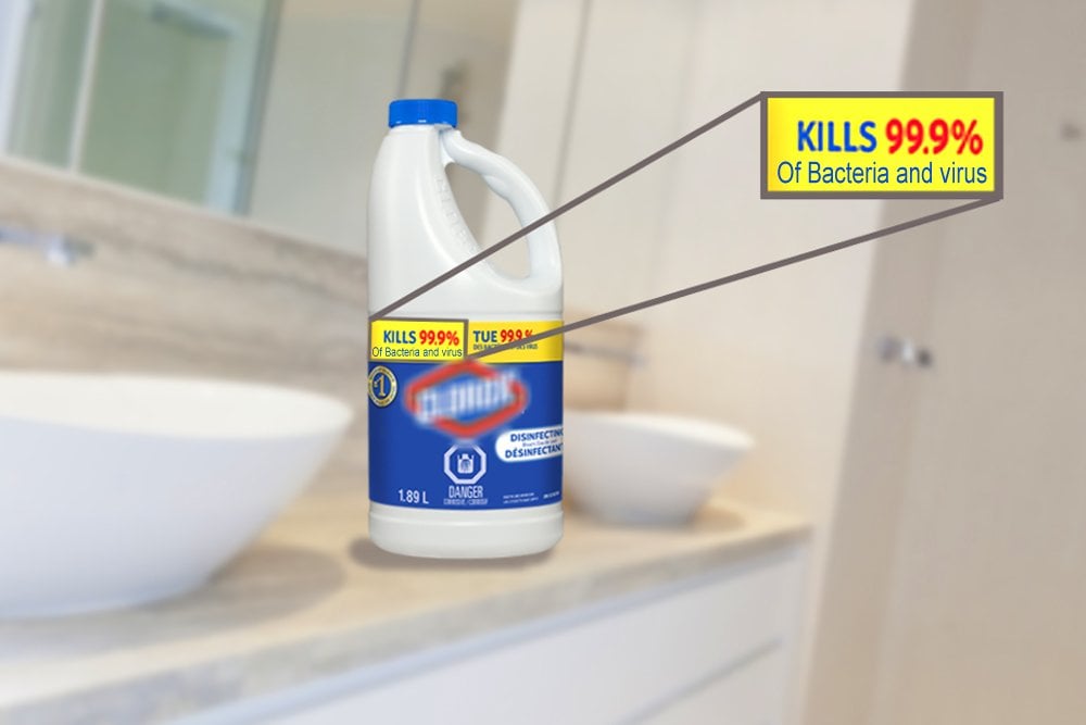 kill 99 % of virus, bleach , anti bacteria