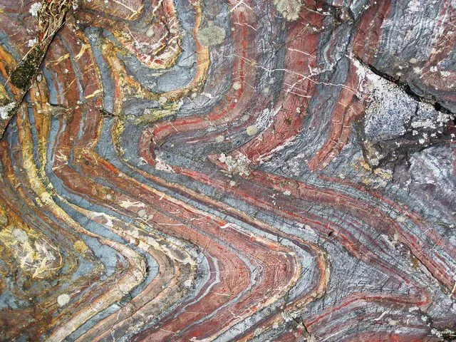 Banded iron formation (Image Credit: Flickr)
