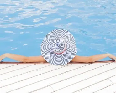 blue swimming pool relax