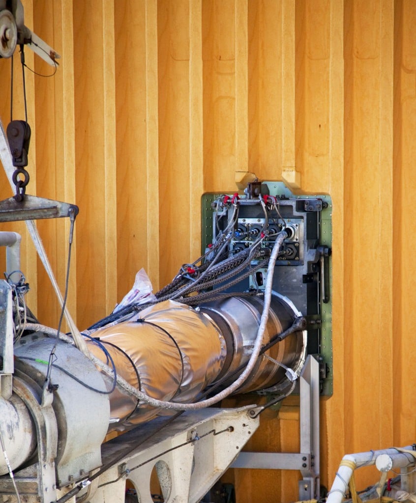 Aerogel blankets are used to protect critical systems from the extremely cold hydrogen fuel being used to launch NASA's space shuttles.