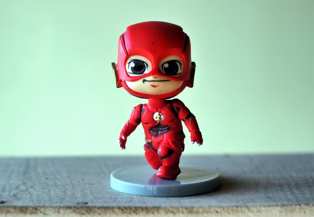 the flash, achieves things like surpassing the speed of light, created by DC comics.