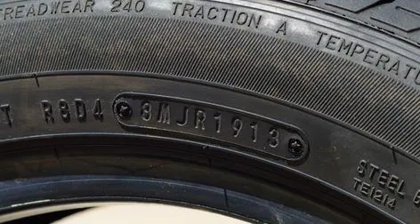 closeup details of car tire, sidewall information - Image(Nor Gal)s