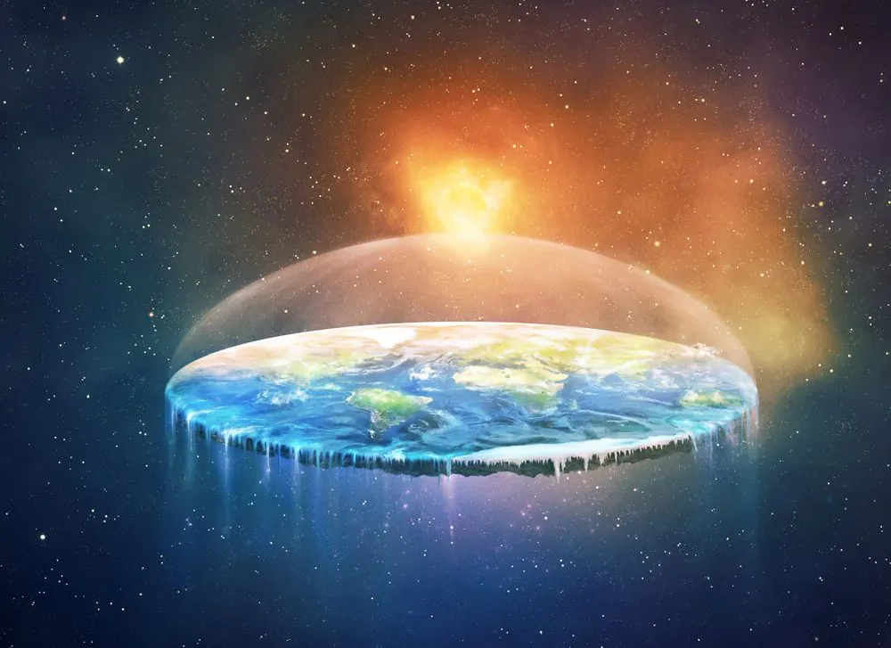 A flattened earth in space. Digital illustration. - Illustration( Amanda Carden)s