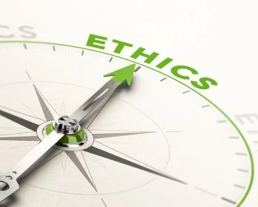 compass with needle pointing the word ethics. Conceptual 3d illustration of business integrity and moral - Illustration( Olivier Le Moal)s