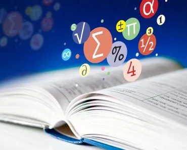 open book with pages - literature and education - mathematics textbook and math symbols - Image(kaprik)s