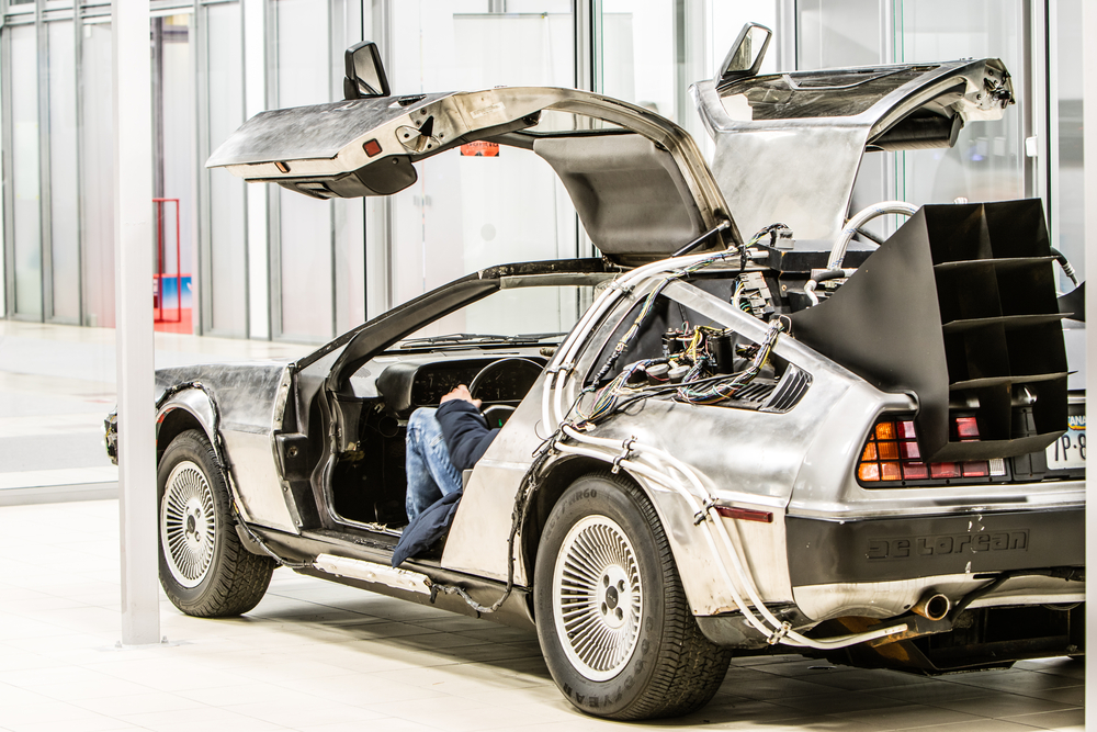 Delorean DMC-12 car from 1980s movie film Back To the Future, outatime, Time Machine - Image( Grzegorz Czapski)s