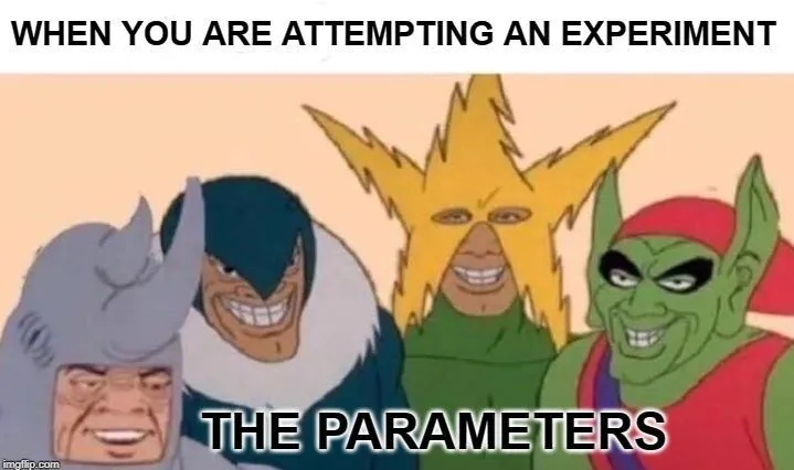 when you attempting an experiment