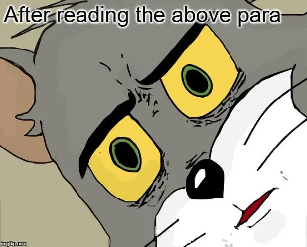 after reading the above para meme