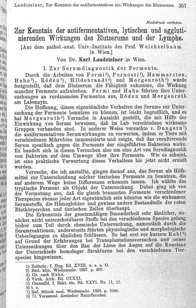 Karl Landsteiner 1868-1943
