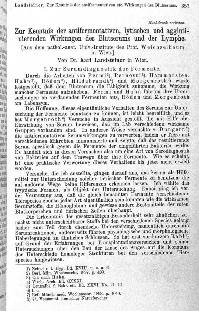 Karl Landsteiner 1868-1943
