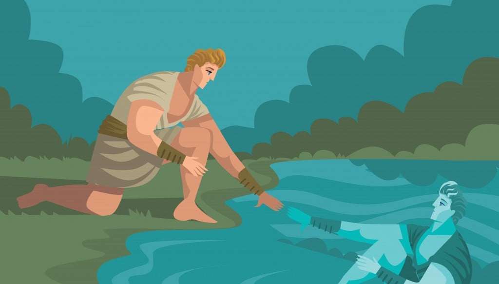 Narcissus gazing himself(delcarmat)s