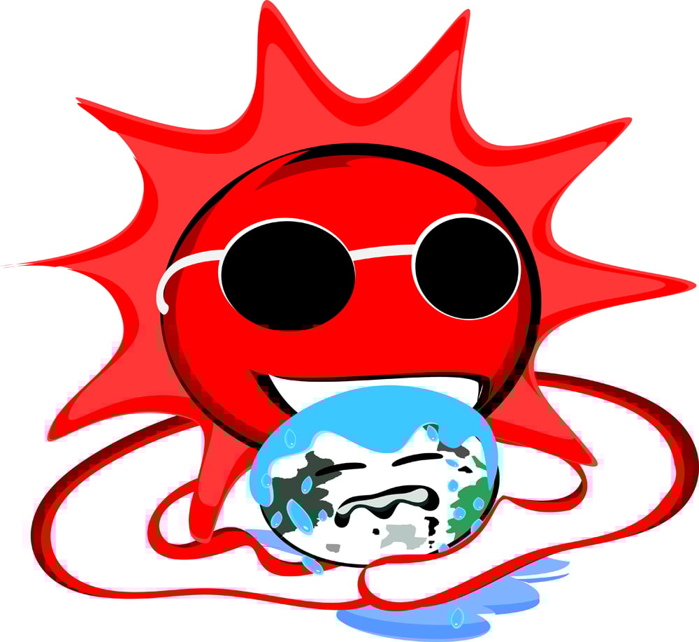 sun eating the earth, hot air, summer concept of nature conservation(jeeraphon)s