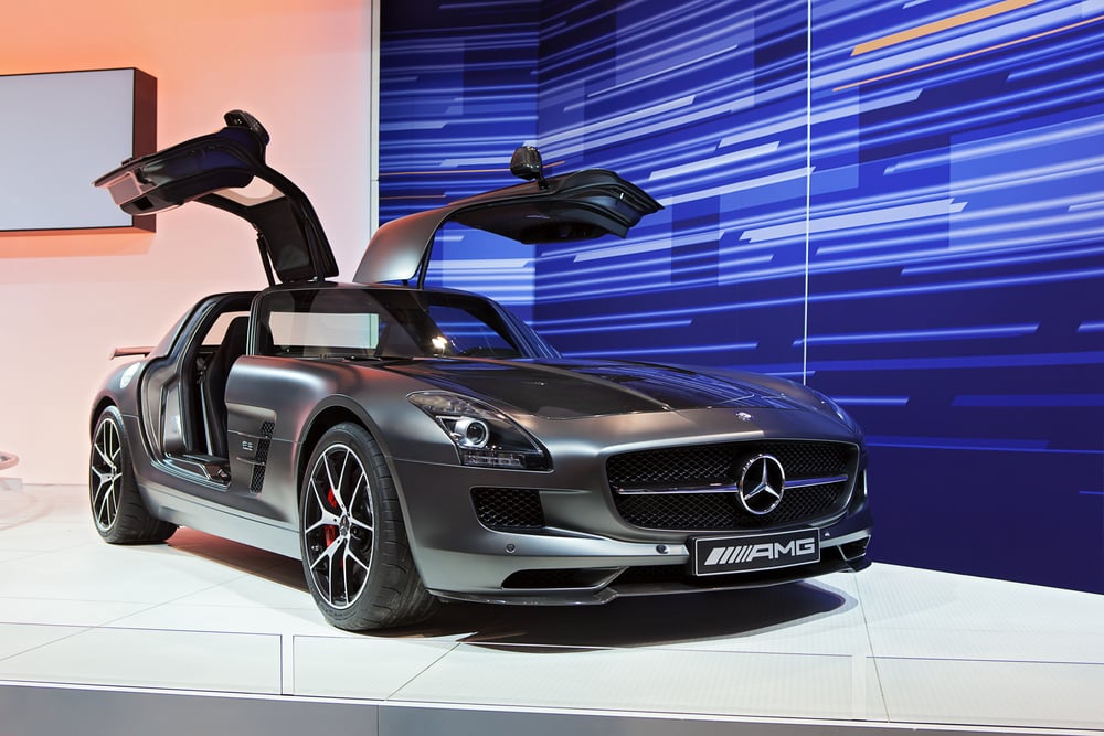 A Mercedes-Benz SLS AMG on display(Darren Brode)s