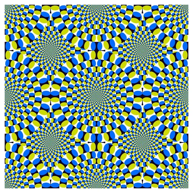 Vector optical illusion Spin Cycle background textured(viphotos)s