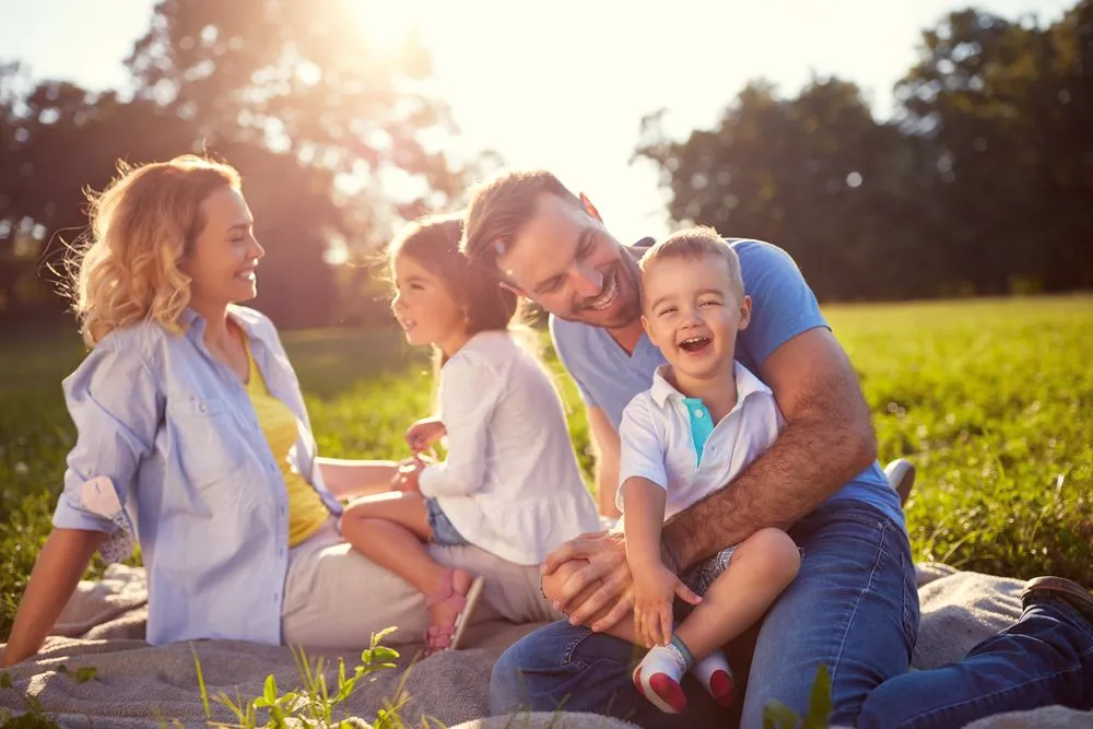 Young family with children having fun in nature(Lucky Business)s