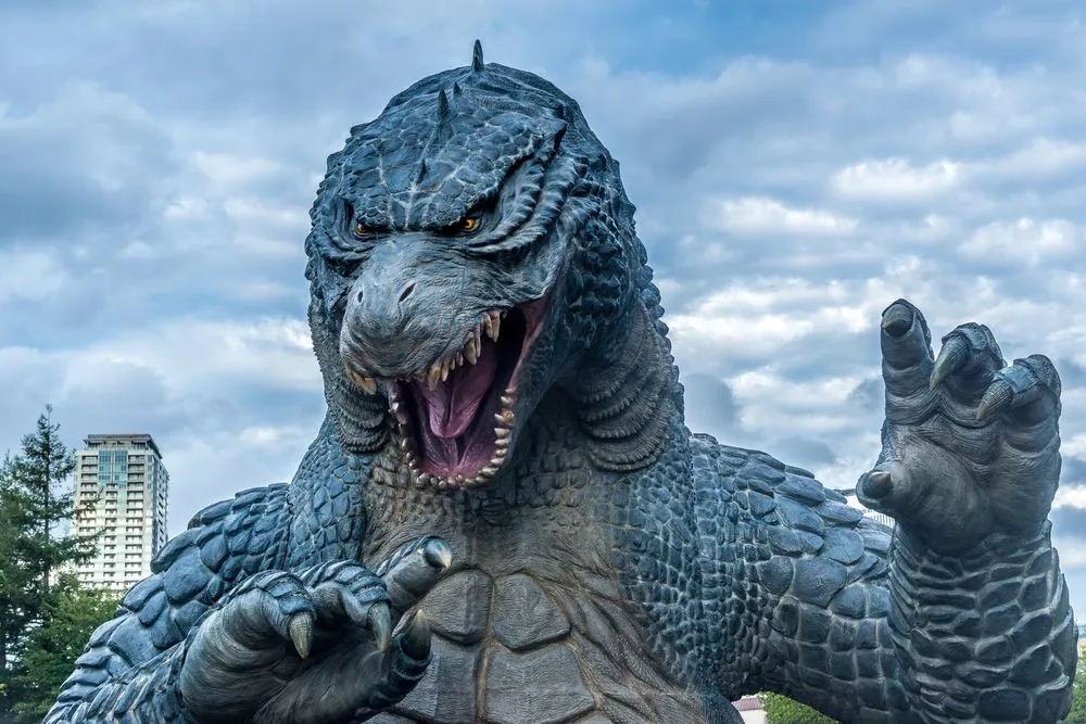 statue of godzilla