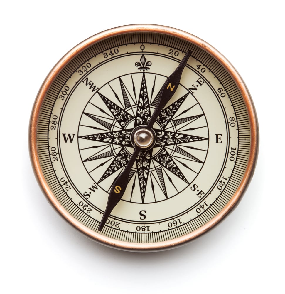 Vintage compass isolated on white background(Alex Staroseltsev)S
