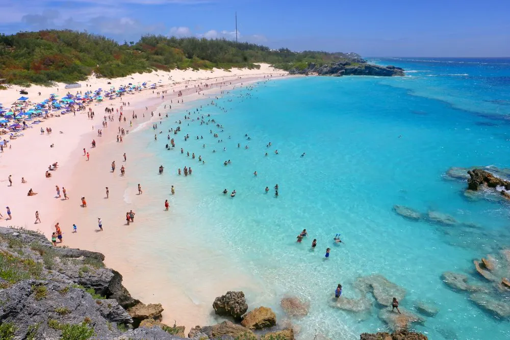 A scenic view of Horseshoe Bay Beach in Bermuda(Alexander Sviridov)s