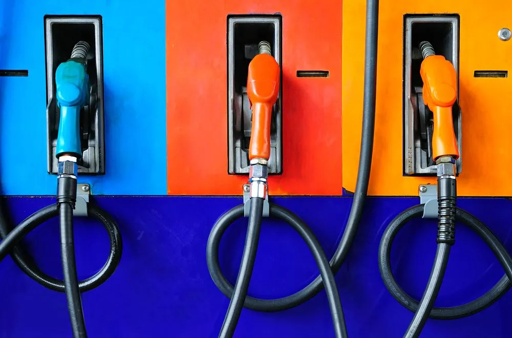 Gas,Pump,Nozzles,In,A,Service,Station