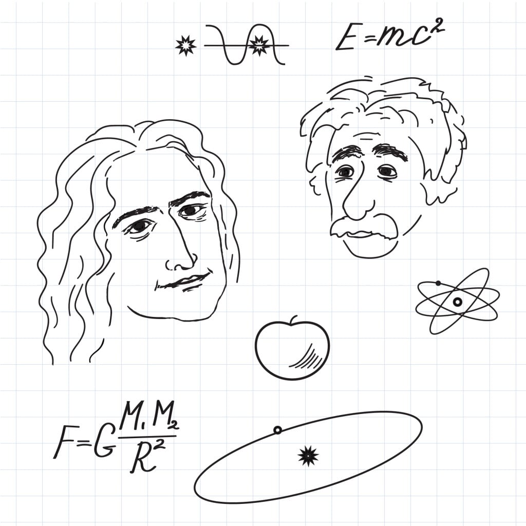 Newton and Einstein discovery