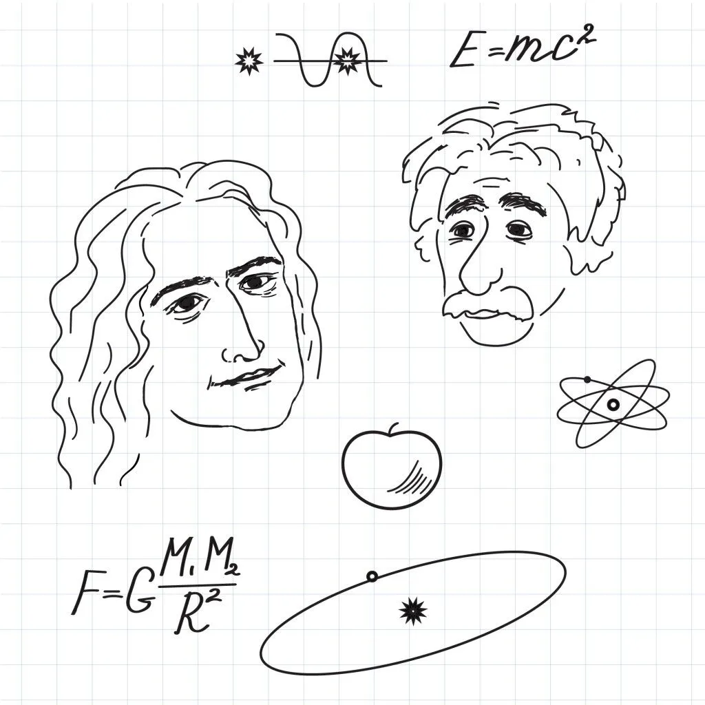 Newton and Einstein discovery