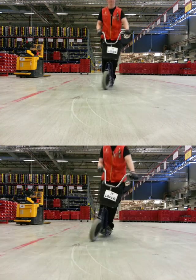 Pushing causes the bike to lean and point in the intended direction of travel