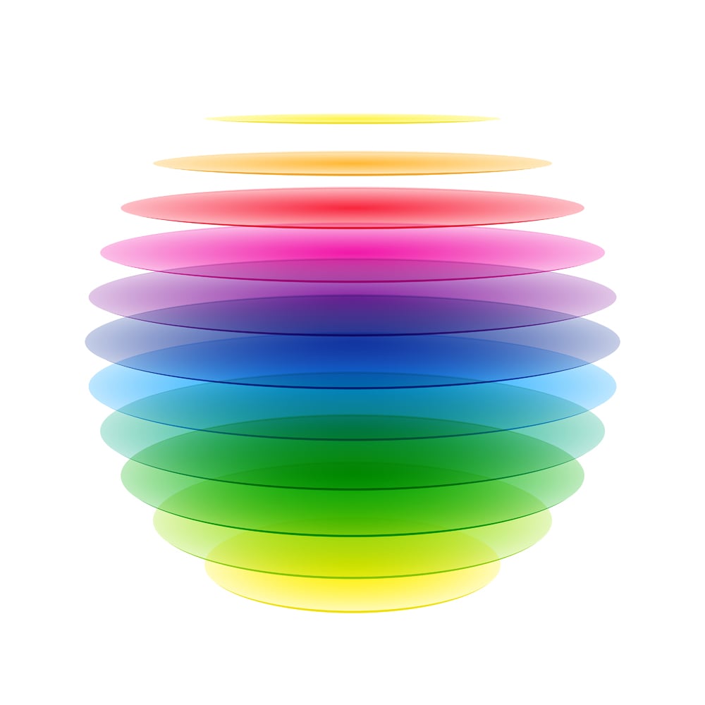 Rainbow,Sphere.,Vector.